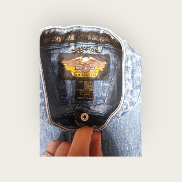 Harley-Davidson Blue Denim Shirt - Picture 4 of 4